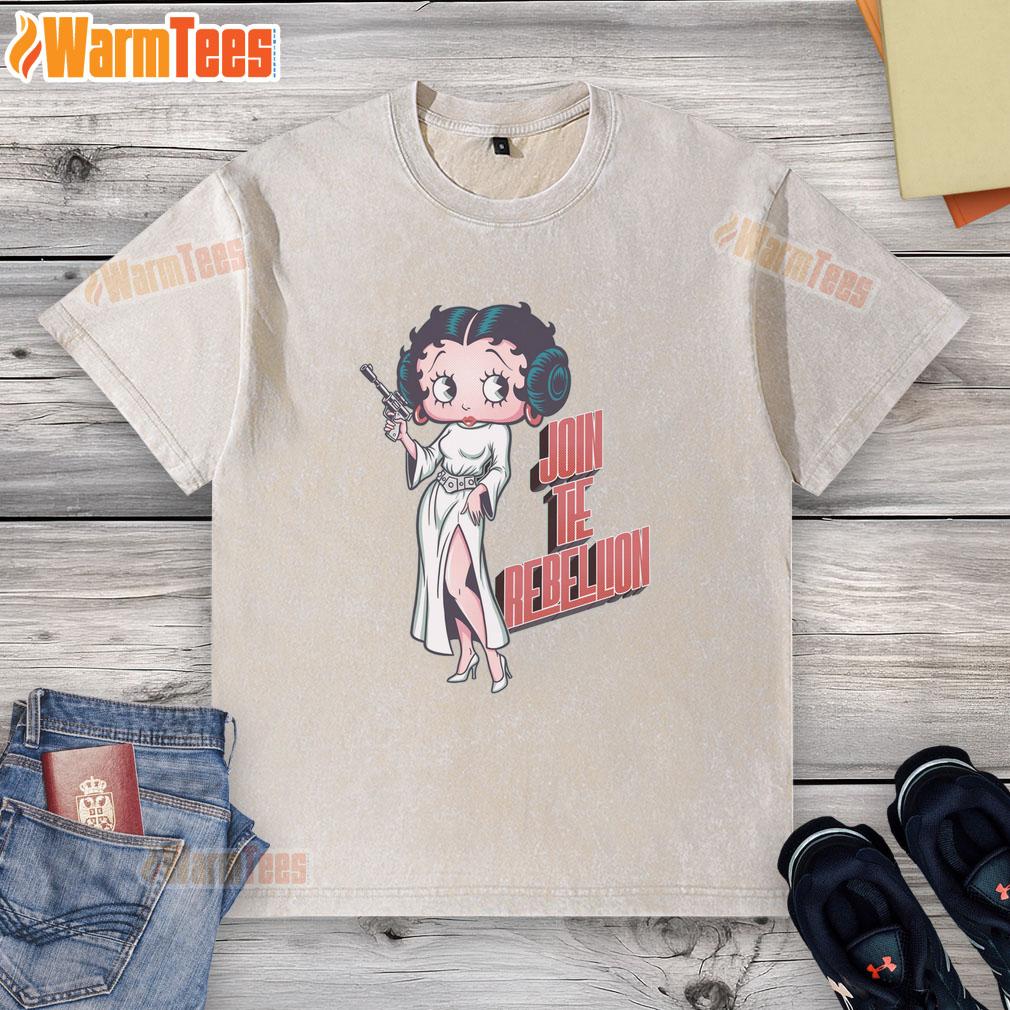 Awesome Rebel Pinup Join The Rebelion Retro Cartoon Princess Parody T-Shirt - Image 6