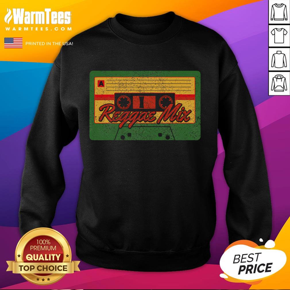 Awesome Reggae Mix Reggaeton Rastafari Rasta Retro Cassette T-Shirt - Image 5