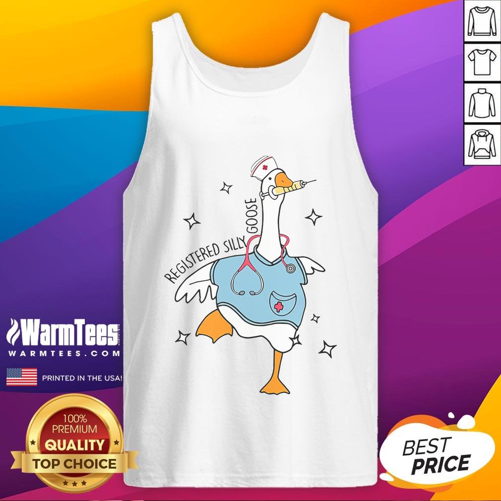 Awesome Registered Silly Goose Funny Nurse Goose Meme Hospital Humor T-Shirt - Image 4