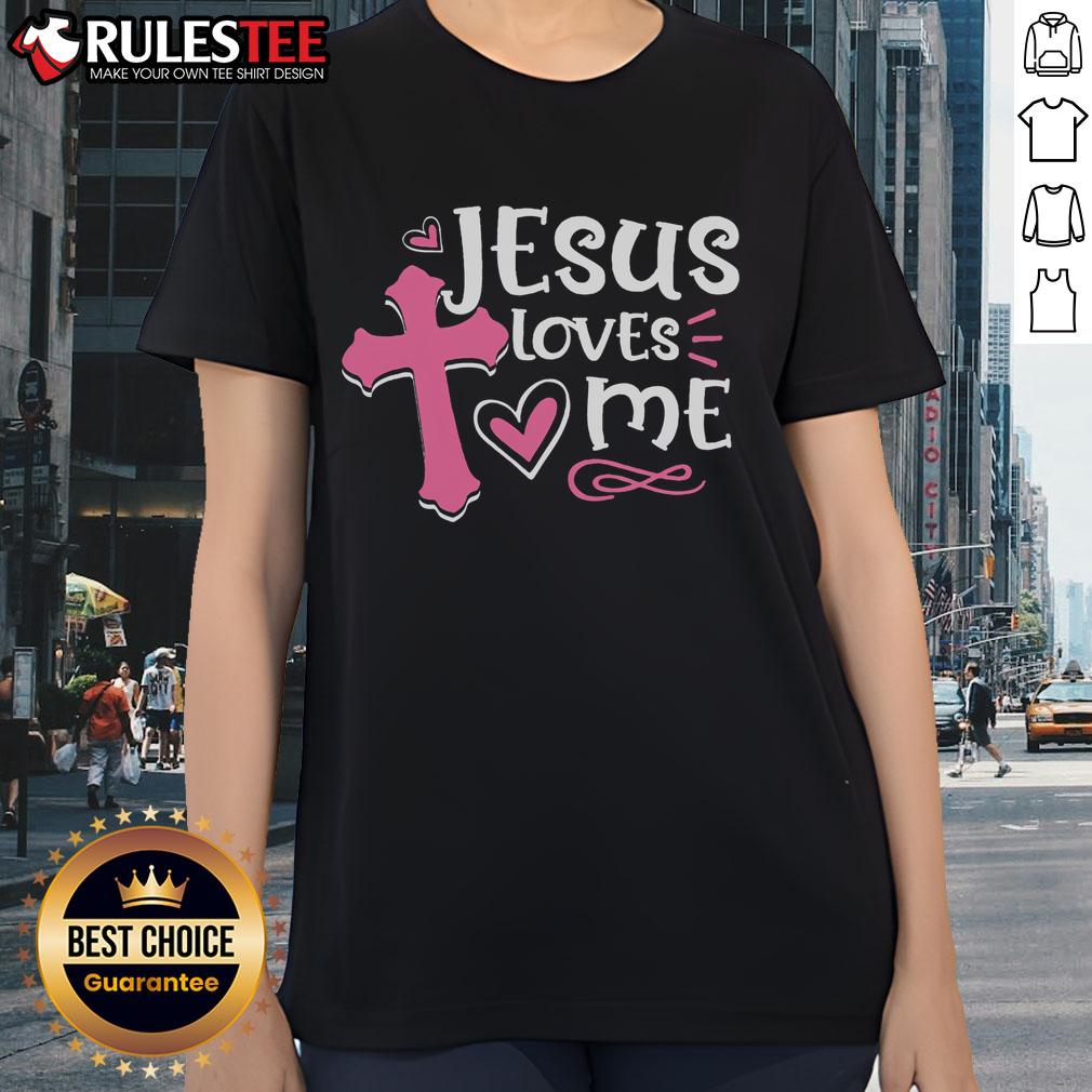 Awesome Religious Jesus's Love Jesus Loves Me Christian T-Shirt - Image 3