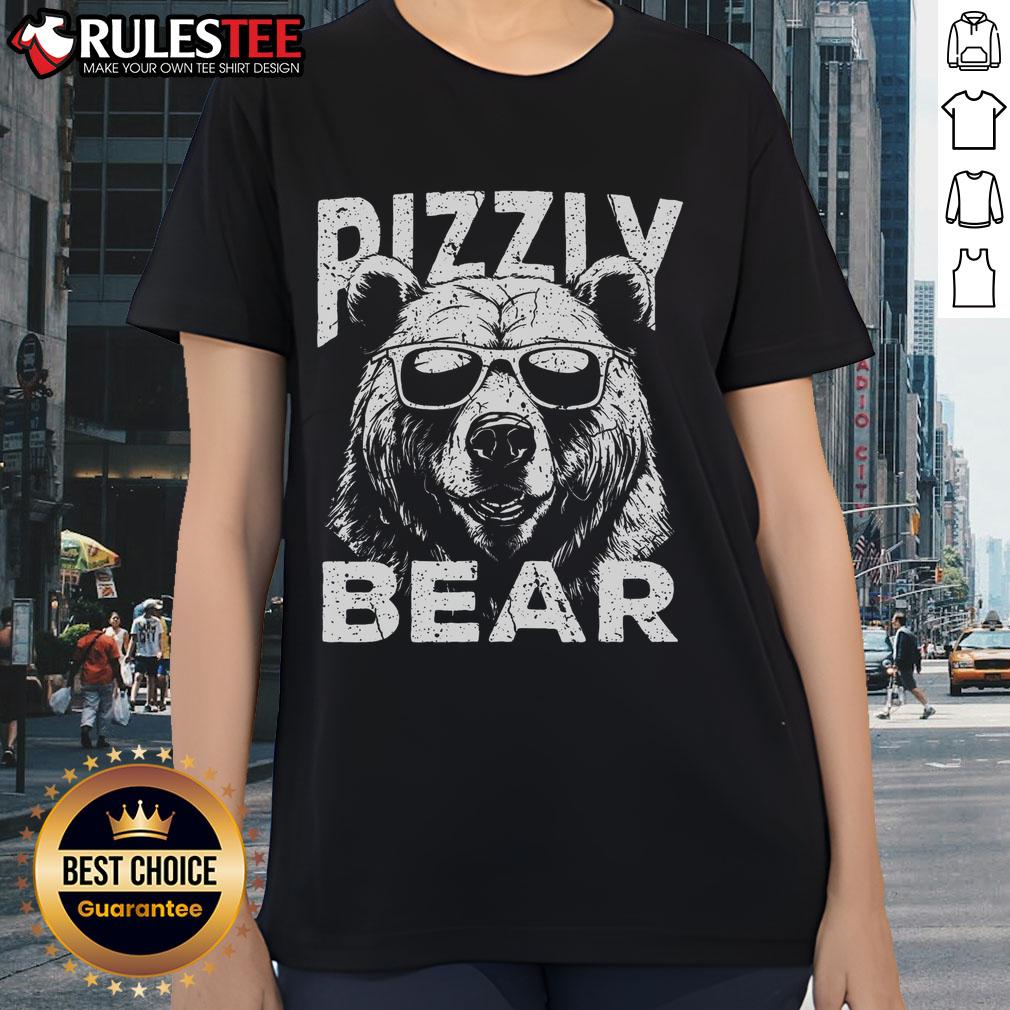 Awesome Rizzly Bear Cool Bear Wearing Sunglasses Rizz T-Shirt - Image 3