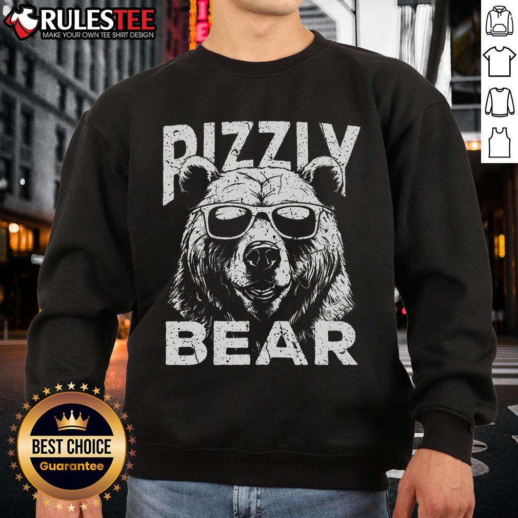 Awesome Rizzly Bear Cool Bear Wearing Sunglasses Rizz T-Shirt - Image 5