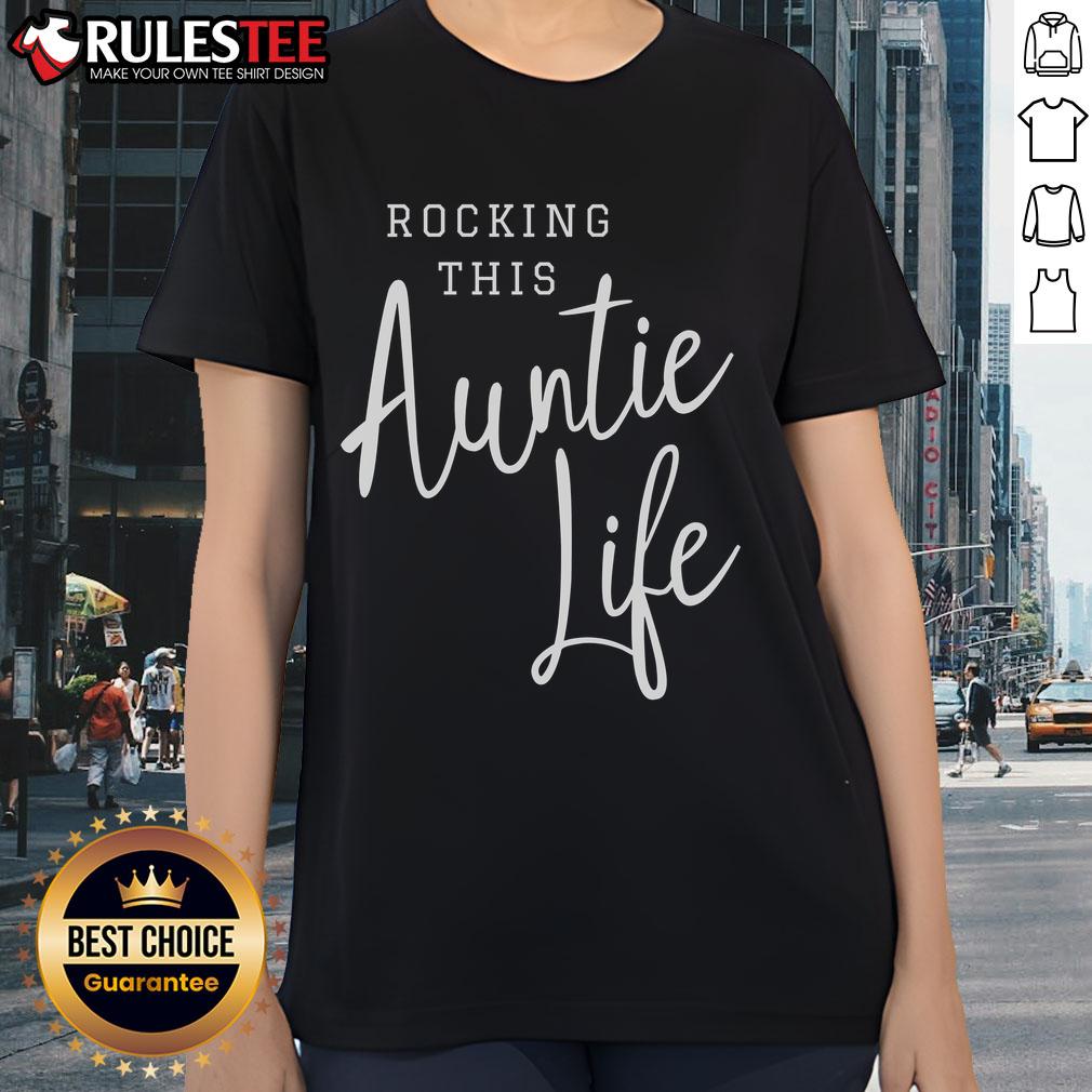 Awesome Rocking This Auntie Life T-Shirt - Image 3