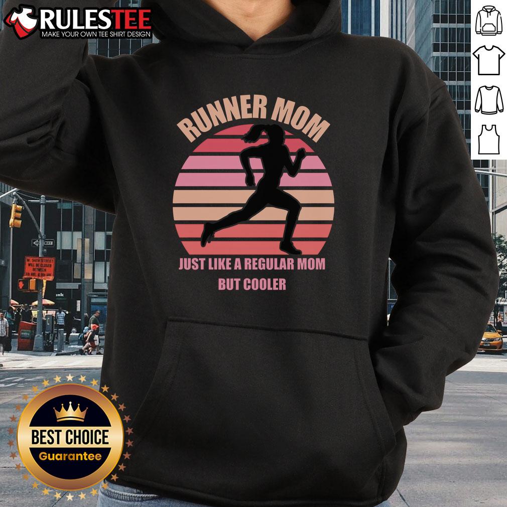 Awesome Runner Mom Just Like A Regular Mom But Cooler T-Shirt - Image 2