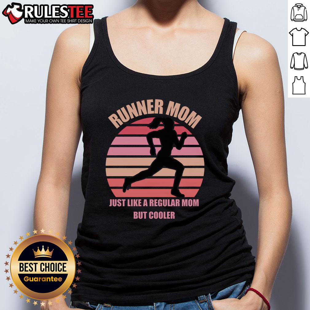 Awesome Runner Mom Just Like A Regular Mom But Cooler T-Shirt - Image 4