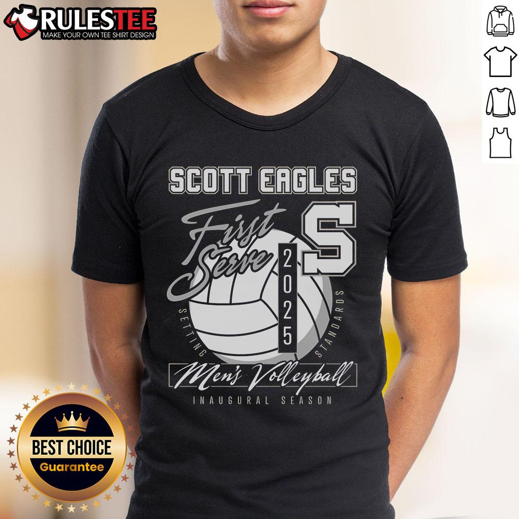 Awesome Scott Men's Volleyball First Serve 2025 T-Shirt