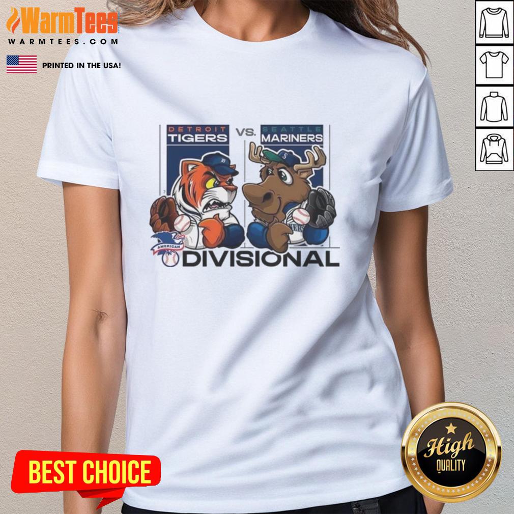 Awesome Seattle Mariners Vs Detroit Tigers American League Division Series 2025 Mascot T-Shirt - Image 3
