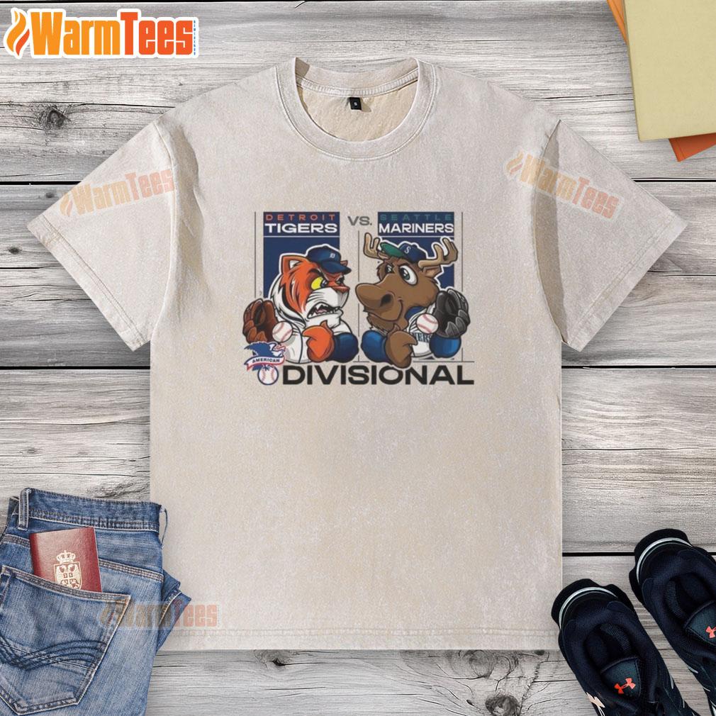 Awesome Seattle Mariners Vs Detroit Tigers American League Division Series 2025 Mascot T-Shirt - Image 5