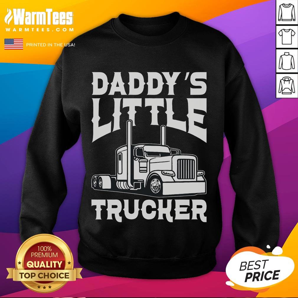 Awesome Semi Truck Daddy's Little Trucker T-Shirt - Image 5
