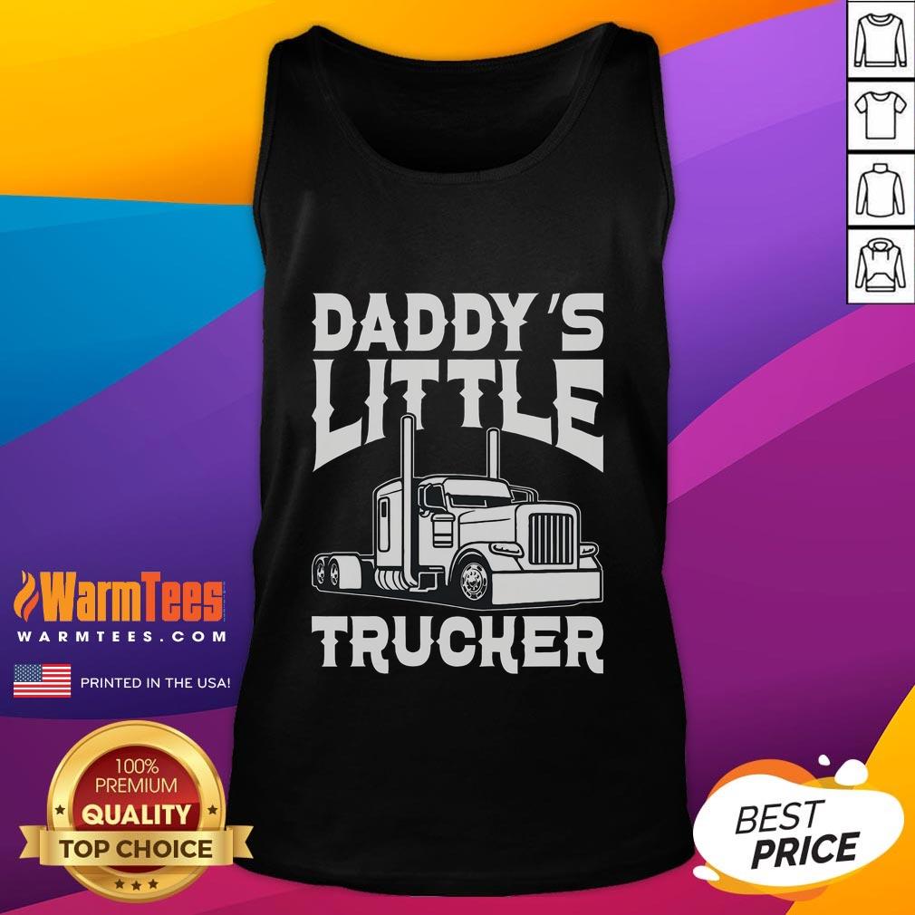 Awesome Semi Truck Daddy's Little Trucker T-Shirt - Image 4