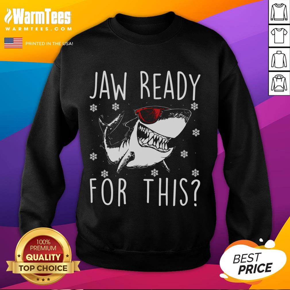 Awesome Shark Christmas Jaw Ready For This Snowflakes Sunglasses T-Shirt - Image 5