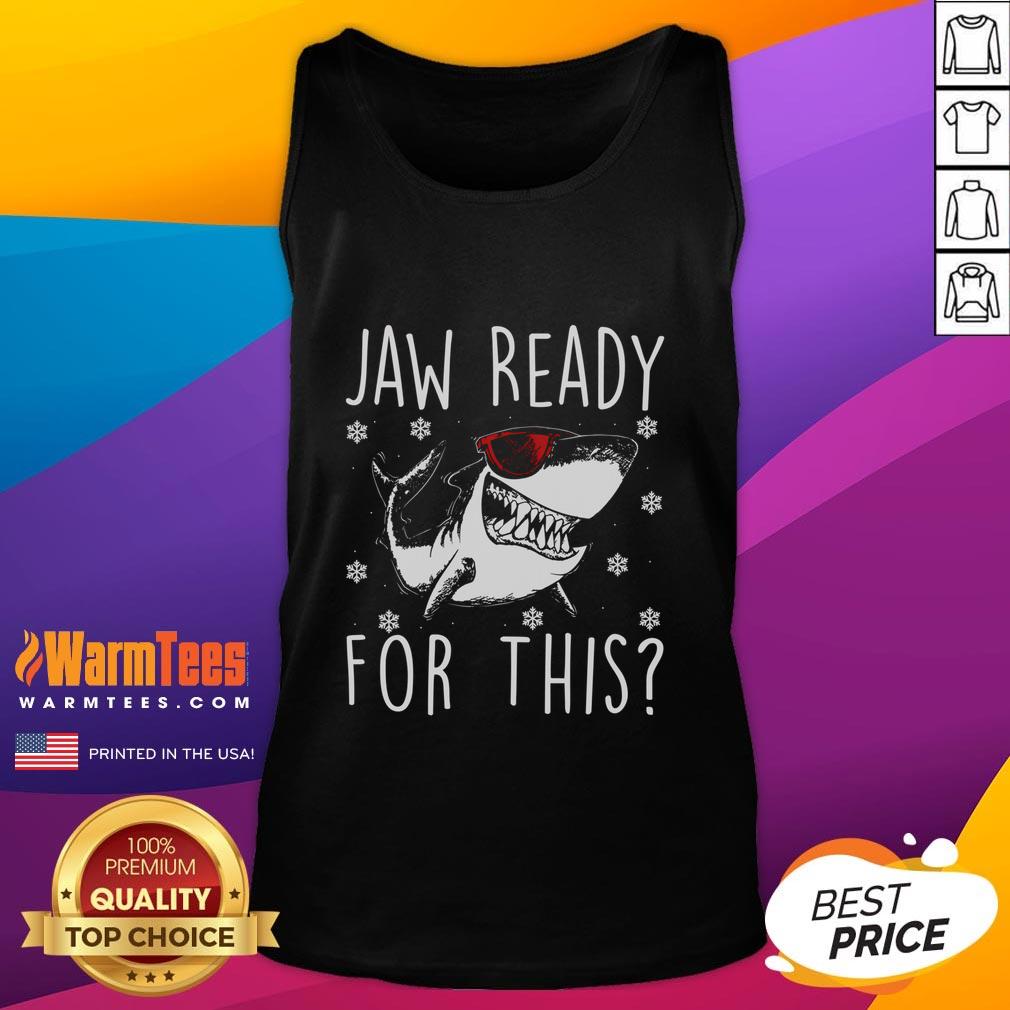 Awesome Shark Christmas Jaw Ready For This Snowflakes Sunglasses T-Shirt - Image 4