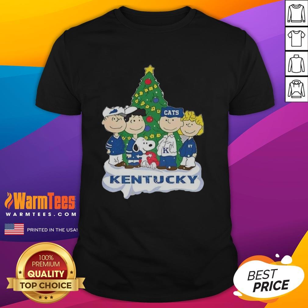 Awesome Snoopy And Fiends Kentucky Wildcats Christmas T-Shirt