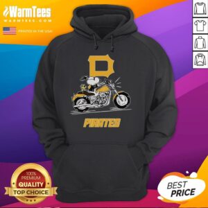 Alternative view of Awesome Snoopy And Woodstock Driving Motorbike Pittsburgh Pirates T-Shirt