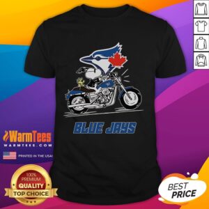 Awesome Snoopy And Woodstock Driving Motorbike Toronto Blue Jays T-Shirt