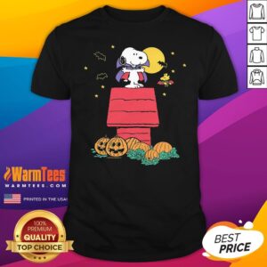Awesome Snoopy And Woodstock Vampire Halloween T-Shirt