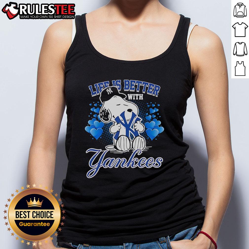 Awesome Snoopy Life Is Better With Yankees T-Shirt - Image 4
