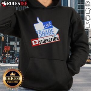 Alternative view of Awesome Social Media Like Share Subscribe T-Shirt