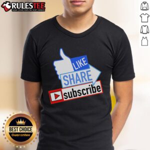Awesome Social Media Like Share Subscribe T-Shirt