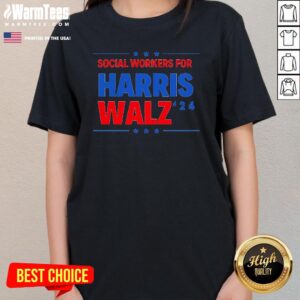 Alternative view of Awesome Social Worker For Harris Walz 2024 T-Shirt