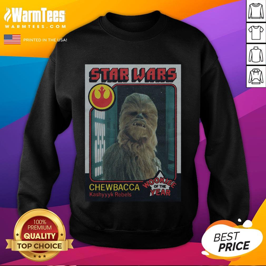 Awesome Star Wars Chewbacca Wookie Of The Year Card T-Shirt - Image 5