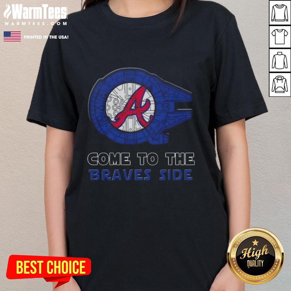Awesome Star Wars Come To The Atlanta Braves Side T-Shirt - Image 3