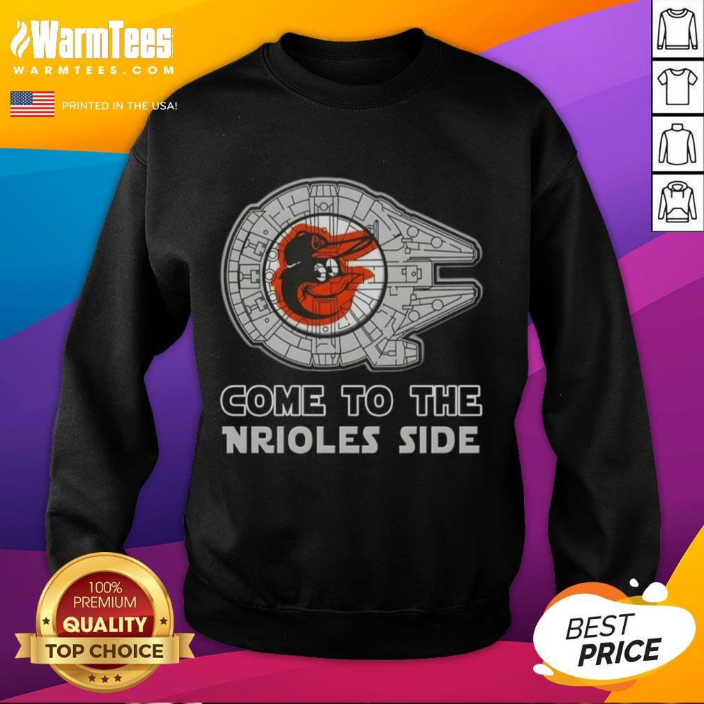 Awesome Star Wars Come To The Baltimore Orioles Side T-Shirt - Image 5