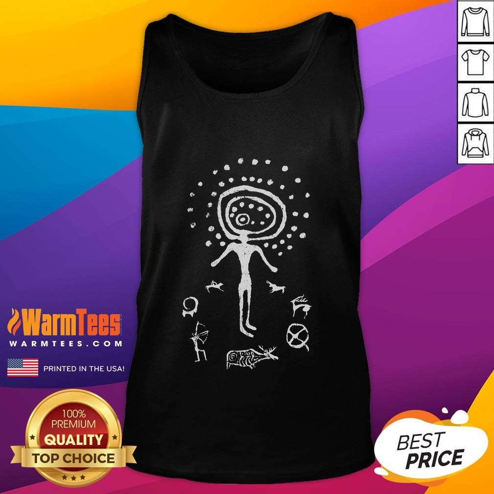 Awesome Tamgaly Shaman Cave Petroglyph Ancient Art Archaeology T-Shirt - Image 4