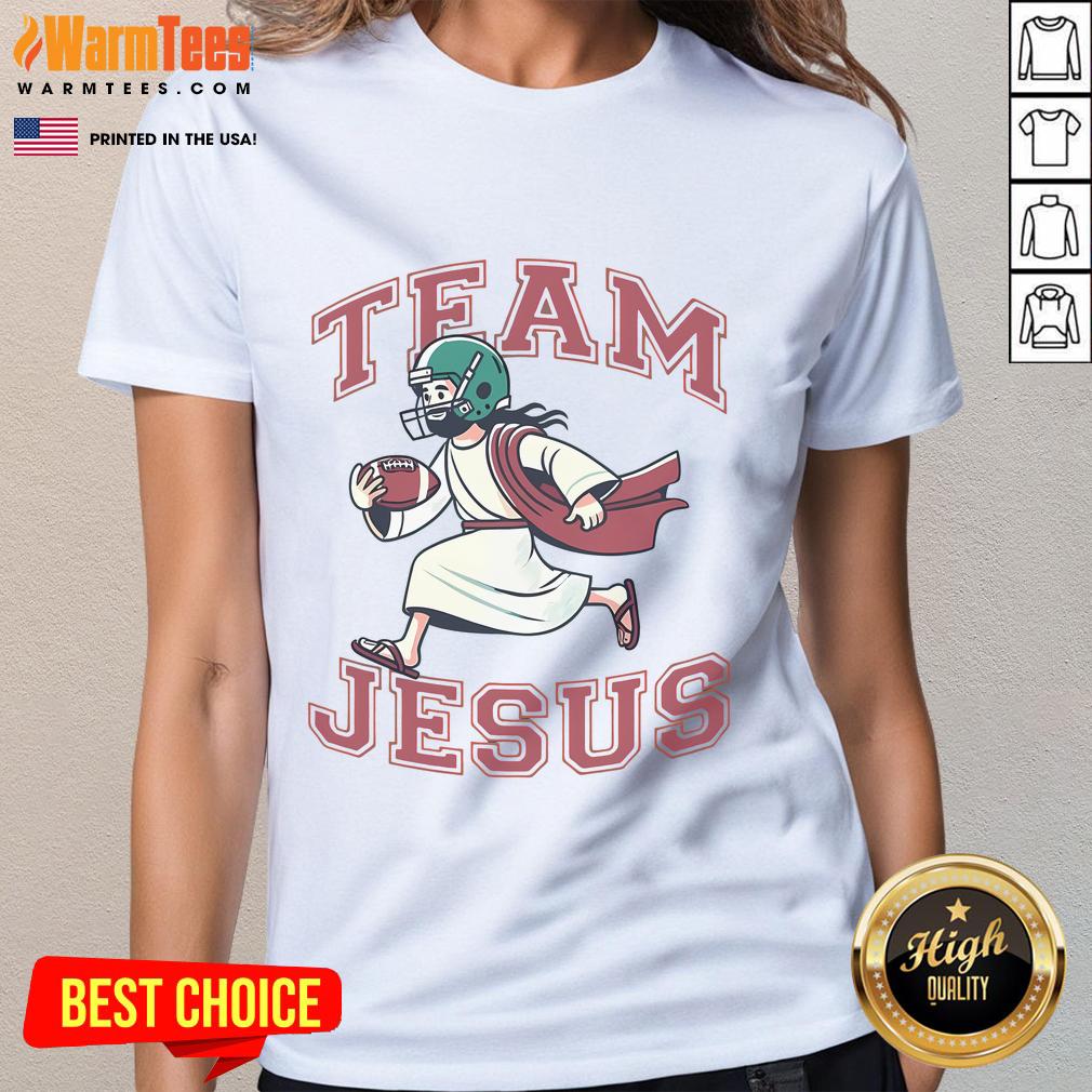 Awesome Team Jesus Football Lover Christian Faith Bible T-Shirt - Image 3