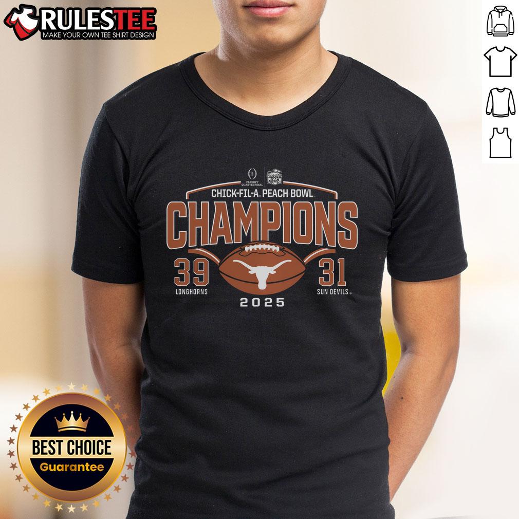 Awesome Texas Longhorns College Football Playoff 2025 Peach Bowl Champions Victory Ahead T-Shirt
