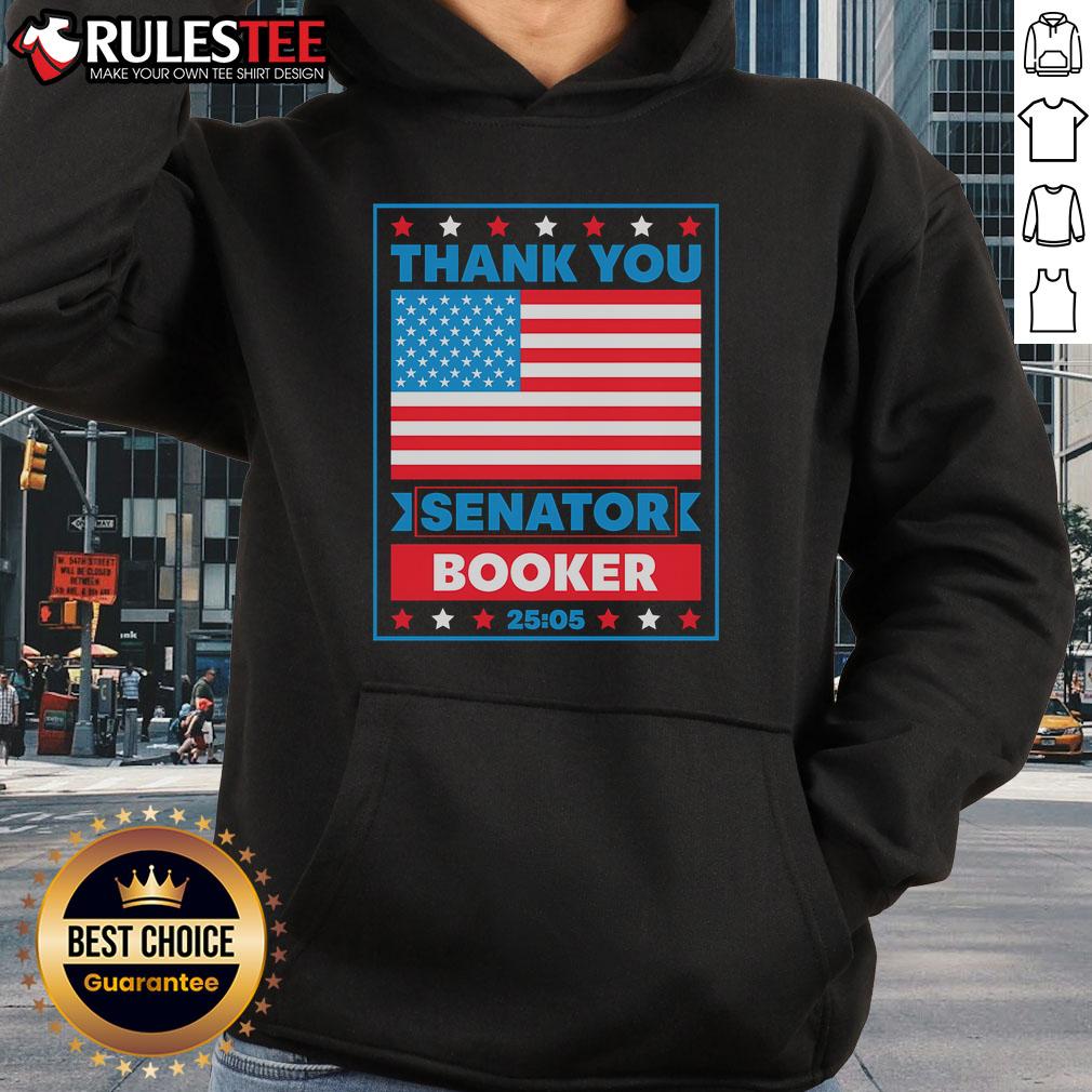Awesome Thank You Senator Cory Booker America Flag 25 05 T-Shirt - Image 2
