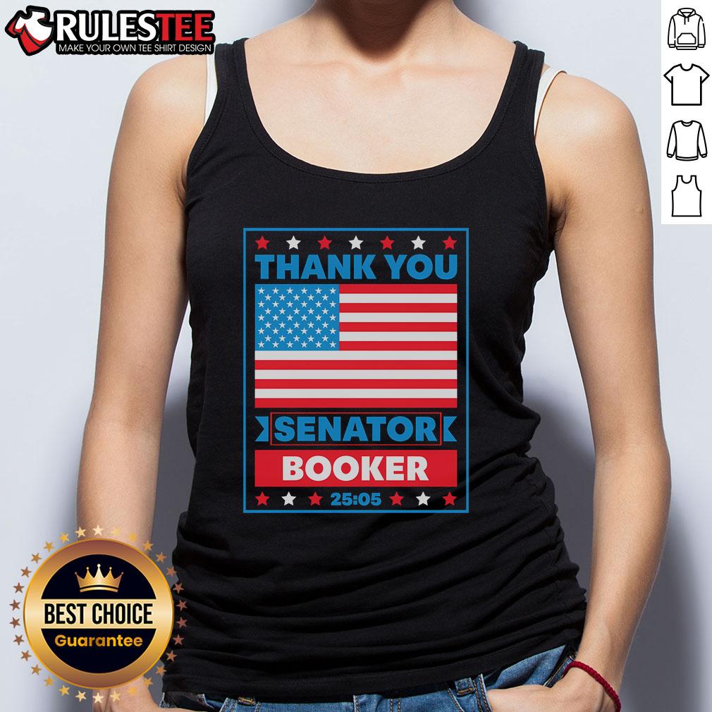 Awesome Thank You Senator Cory Booker America Flag 25 05 T-Shirt - Image 4