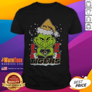 Awesome The Grinch Love Heart 2024 Missouri Tigers Football Christmas T-Shirt