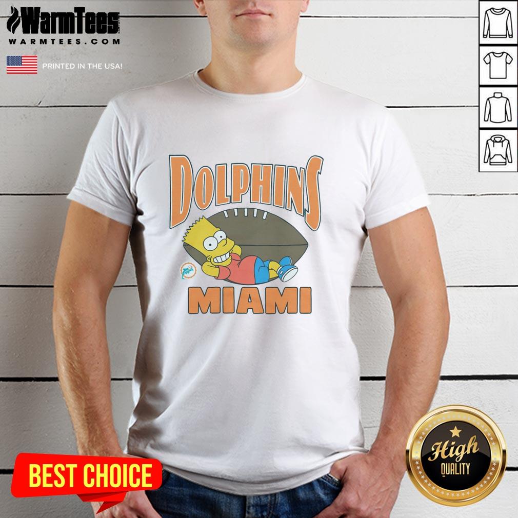 Awesome The Simpsons Bart X Miami Dolphins T-Shirt