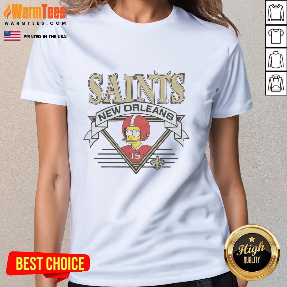 Awesome The Simpsons Bart X New Orleans Saints T-Shirt - Image 3