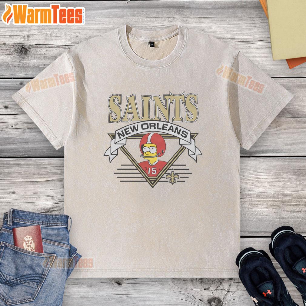 Awesome The Simpsons Bart X New Orleans Saints T-Shirt - Image 6
