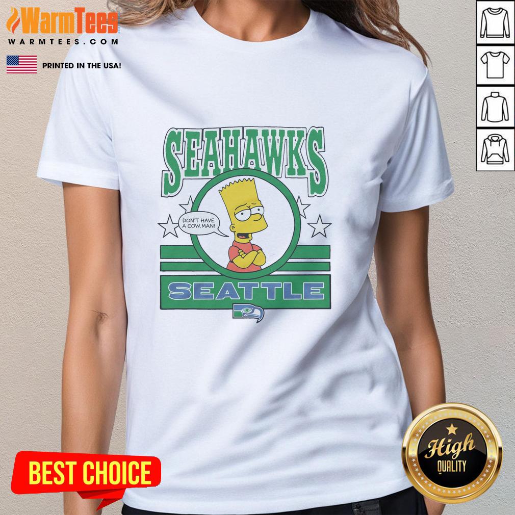 Awesome The Simpsons Bart X Seattle Seahawks T-Shirt - Image 3
