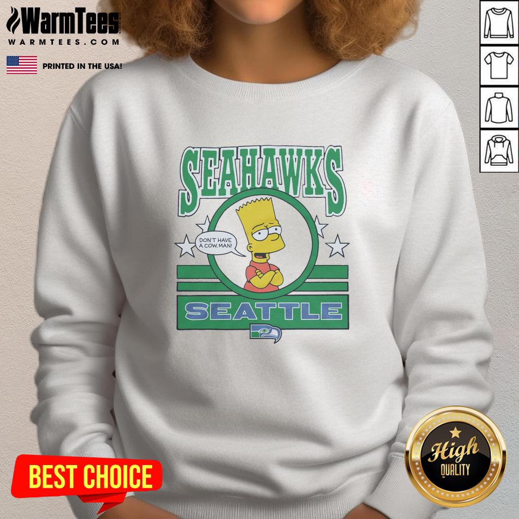 Awesome The Simpsons Bart X Seattle Seahawks T-Shirt - Image 5