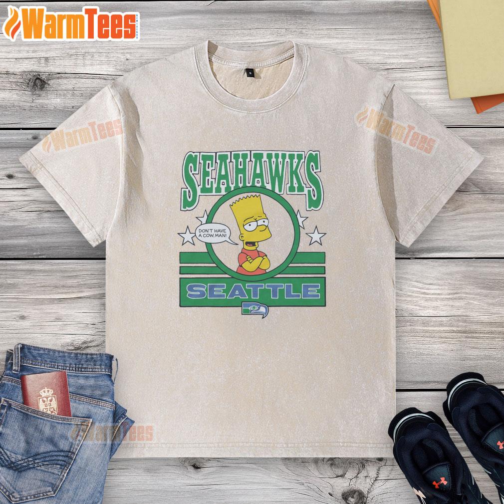 Awesome The Simpsons Bart X Seattle Seahawks T-Shirt - Image 6