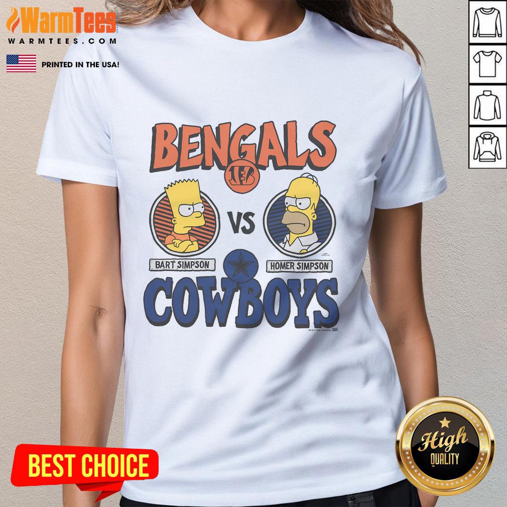 Awesome The Simpsons X Bengals Vs Cowboys T-Shirt - Image 3