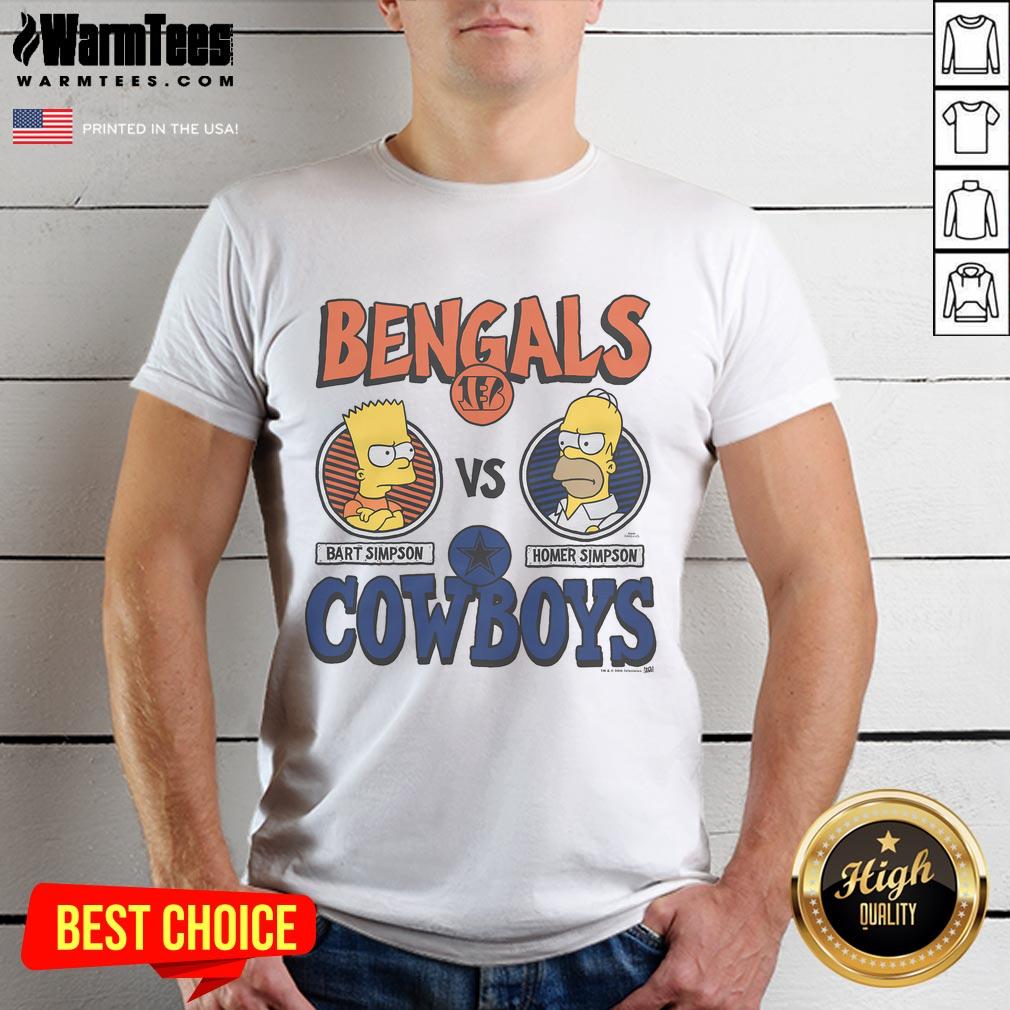 Awesome The Simpsons X Bengals Vs Cowboys T-Shirt