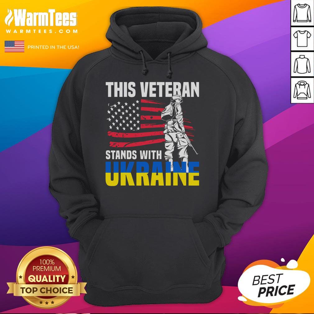 Awesome This Veteran Stands With Ukraine T-Shirt - Image 2