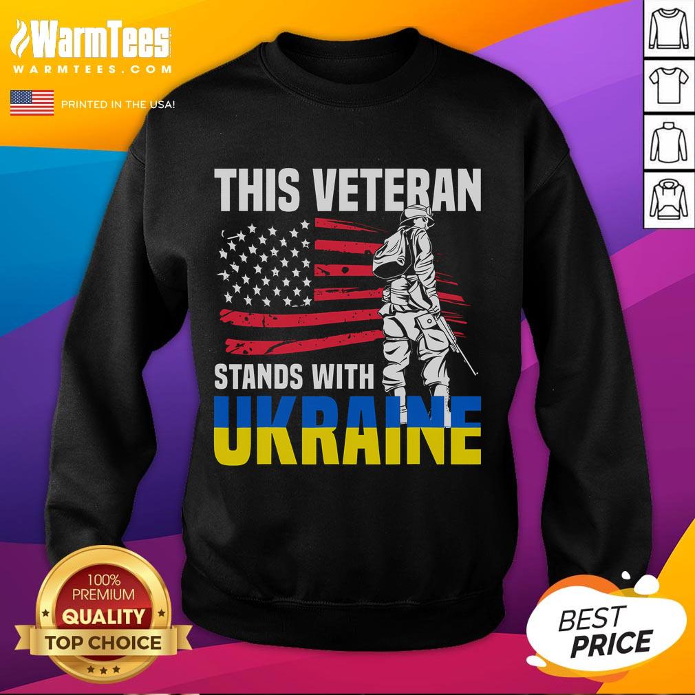 Awesome This Veteran Stands With Ukraine T-Shirt - Image 5