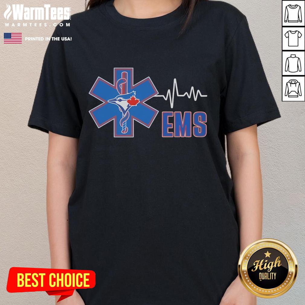Awesome Toronto Blue Jays EMS Rod Of Asclepius T-Shirt - Image 3