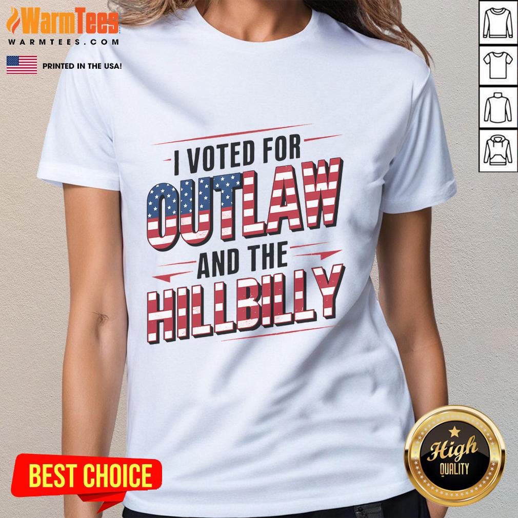 Awesome Trump Vance 2024 I Voted For The Outlaw And The Hillbilly T-Shirt - Image 3