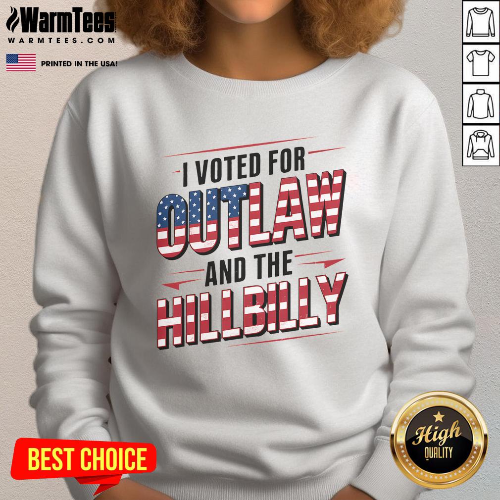 Awesome Trump Vance 2024 I Voted For The Outlaw And The Hillbilly T-Shirt - Image 5