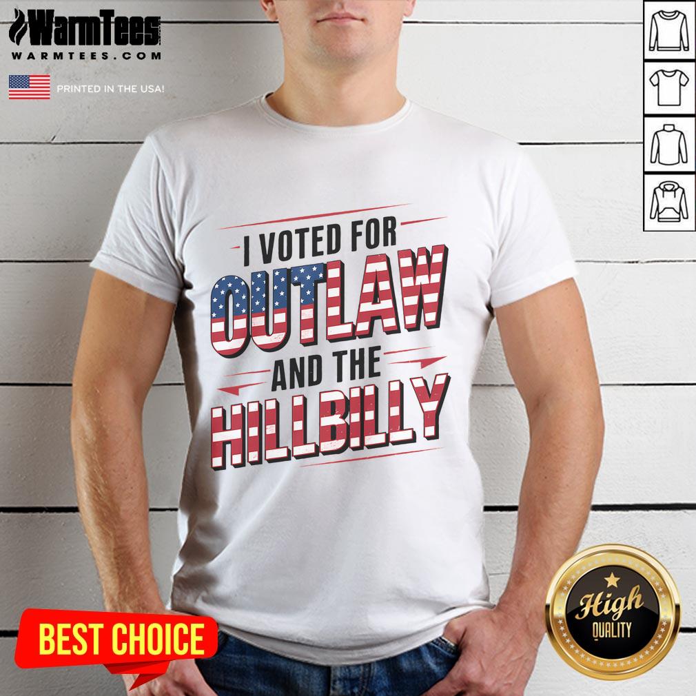 Awesome Trump Vance 2024 I Voted For The Outlaw And The Hillbilly T-Shirt