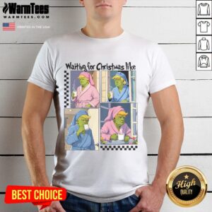 Awesome Trump Waiting For I'll Be Home For Christmas T-Shirt