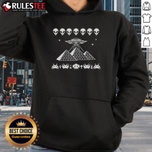 Alternative view of Awesome UFO Pyramid Space Invader T-Shirt