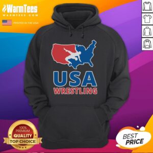 Alternative view of Awesome USA Wrestling US Map T-Shirt